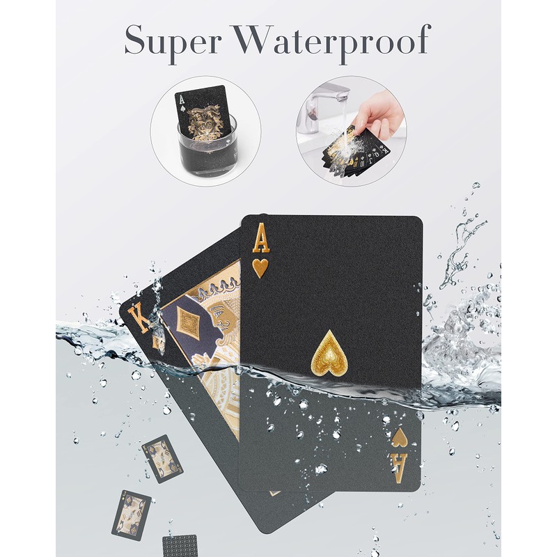 SolarMatrix Black Diamond Plastic Poker Cards Plastic Waterproof Playing Cards