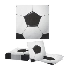 GlamRays Pack of 20 Napkins Football, Football Napkins Children's Birthday, Football Decoration Birthday Children for Children's Birthday Boys Girls Birthday (33 x 33 cm)
