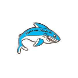 Shark Blue Ball Marker- Premium Golf Ball Marker for Putting Green | Unique Golf Ball Marker for Men & Women – Ballmarker Golf Gift for Alignment & Style, 1" Wide (Blue & White)