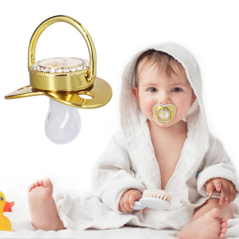 Gold Letter Pacifier Infant Pacifier Home Travel Fashion Portable Silic