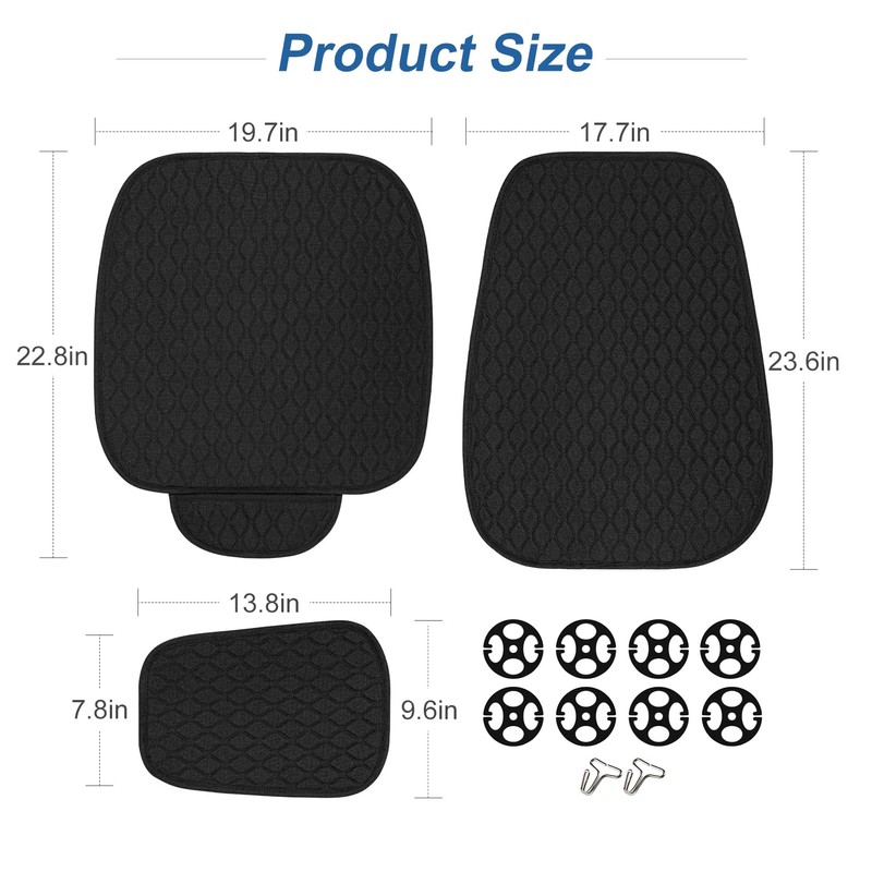 DECKALY 1 Pack Linen Car Seat Cover Front Seat Covers