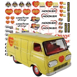 Unbranded hooker water-slide decals 1:64, 1:43, 1:32, 1:24 scale hot wheels sot car maodel - 1:64 water-slide clear