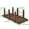 Giantex Giantex 5 FT Wooden Garden Bridge, Stained Wood Arc