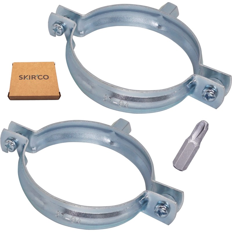 SKIR'CO (2 pcs) Pipe Brackets for 87-94 mm Pipes, Pipe