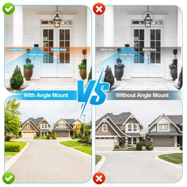 KWJEIULSOQ Ring Doorbell Mount Compatible With Video Doorbell 3/3 Plus/4 Doorbell, 2/2020 Release, The Angle Can Be Adjusted From 45 Degrees To 135 Degrees,Can Be Glued And Perforated