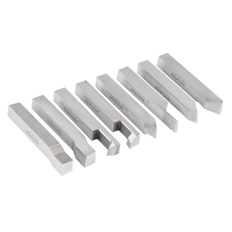 Accusize Industrial Tools 1/2'' 8 Pcs Hss Tool Bit Set,