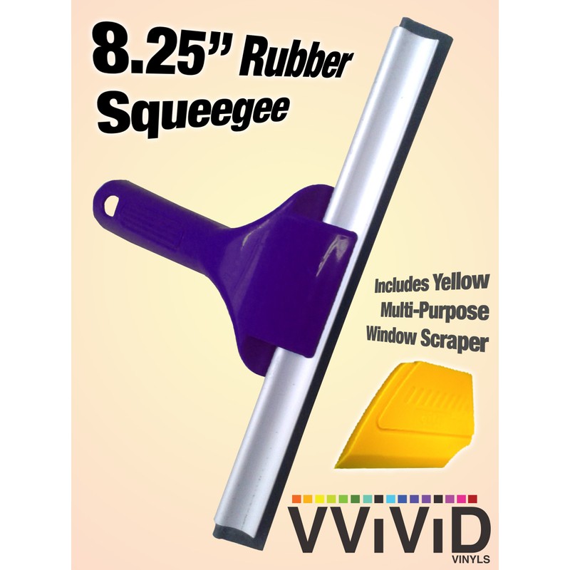 VViViD Handheld All-Purpose Rubber Household Squeegee Including Yellow Multi-Purpose Window
