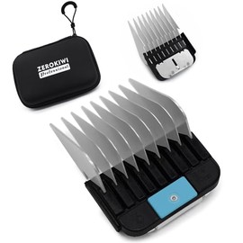 Professional A5 Style Animal Clipper Stainless Steel Color-Coded Snap-on Attachment Guard Guide Comb, 1/8"-1" Compatible with Wahl KM Series Oster A5 Andis Detachable Blade Pet Groomers (#6-3/4")