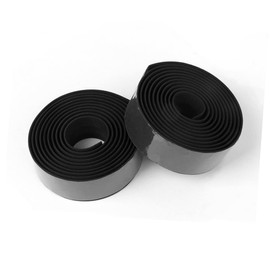 Sosoport 2pcs Black Road Bike Handlebar Tape Material Anti-Slip Design Cushioned Grip for Bicycles and Mountain Bikes Includes Bar Plugs