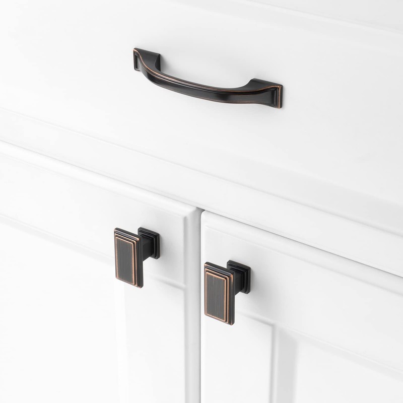 KOOFIZO 10 Pack 3 Inch Oil Rubbed Bronze Kitchen Cabinet