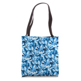 Blue Camo Camouflage Y2K Military Tactical Print Pattern Tote Bag
