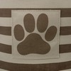 Bone Dry Striped Paw Patch Bin, Small Rectangle, Brown