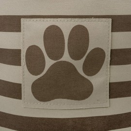 Bone Dry Striped Paw Patch Bin, Small Rectangle, Brown