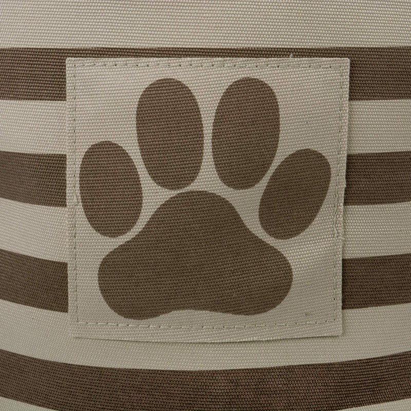 Bone Dry Striped Paw Patch Bin, Small Rectangle, Brown