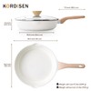 Kordisen Nonstick Ceramic Frying Pan with Lid, 12.5 Inch Ceramic