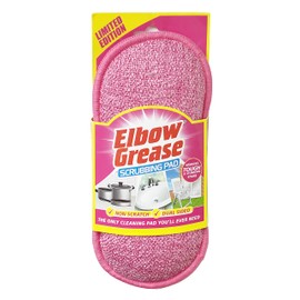 Elbow GreasePink Scrubbing Pad, Dual Sided Sponge, Washable, Reusable, Non-Scratch