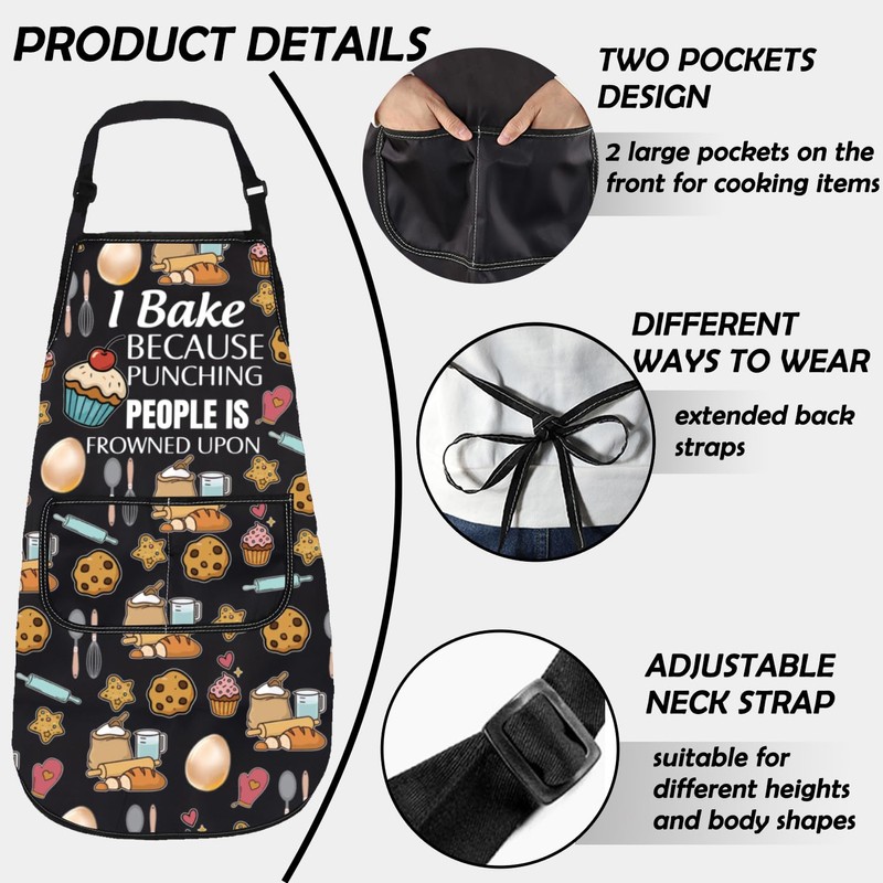 Baking Apron Baker Gift Baking Lover Gift Bake Because Punching