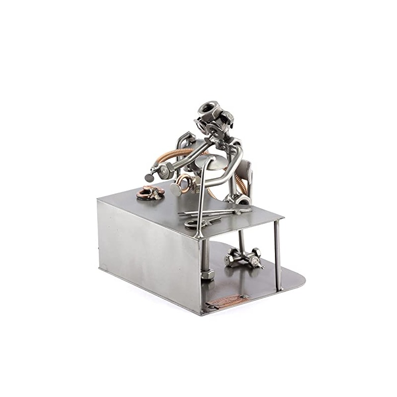 Steelman24 I Nuts and bolts sculpture Goldsmith I Handmade ornaments