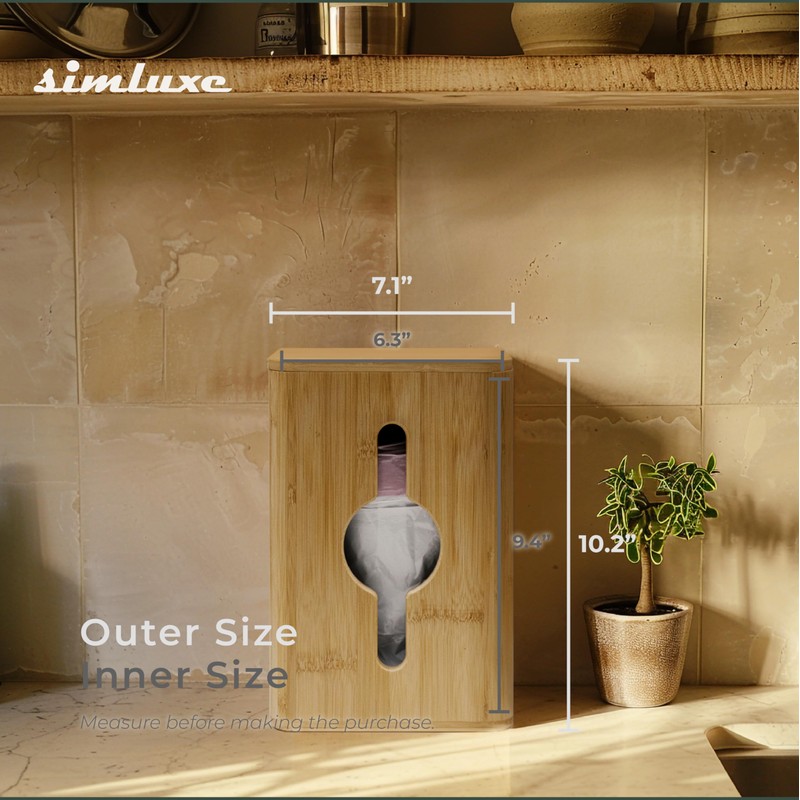 Simluxe Large Trash Bag Dispenser – Wall Mounted & Stackable