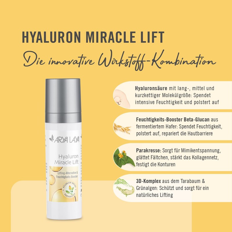 ARYA LAYA Hyaluron Miracle Lift, 50 ml - Plant-Based Lifting