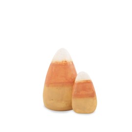 K&K Interiors B2707 4 Inch Set of 2 Candy Corn, Orange