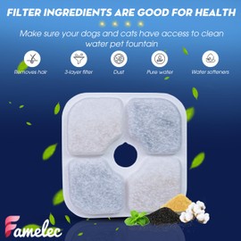 18 Pack Water Filter for Catit Pixi Water Fountain Filter, Cat Water Fountain Replacement Filter Compatible with Catit Pixi Cat Fountains for Drinking, Triple Action Filter for Cats Indoor