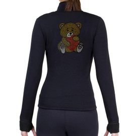 NY2 SPORTSWEAR Figure Skating Polartec Polar Fleece Jacket with Rhinestones JR83 - Adult Sizes - (Adult Large)