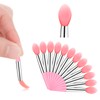 12Pcs Silicone Lip Brush Reusable Lipstick Applicator Wands Brushes Makeup