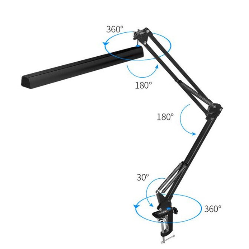 LED Folding Long Arm Eye Protection Reading Desk Lamp USB