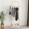 KADIGANG Gold Clothing Rack, Modern Clothes Rack with Shelf, Heavy