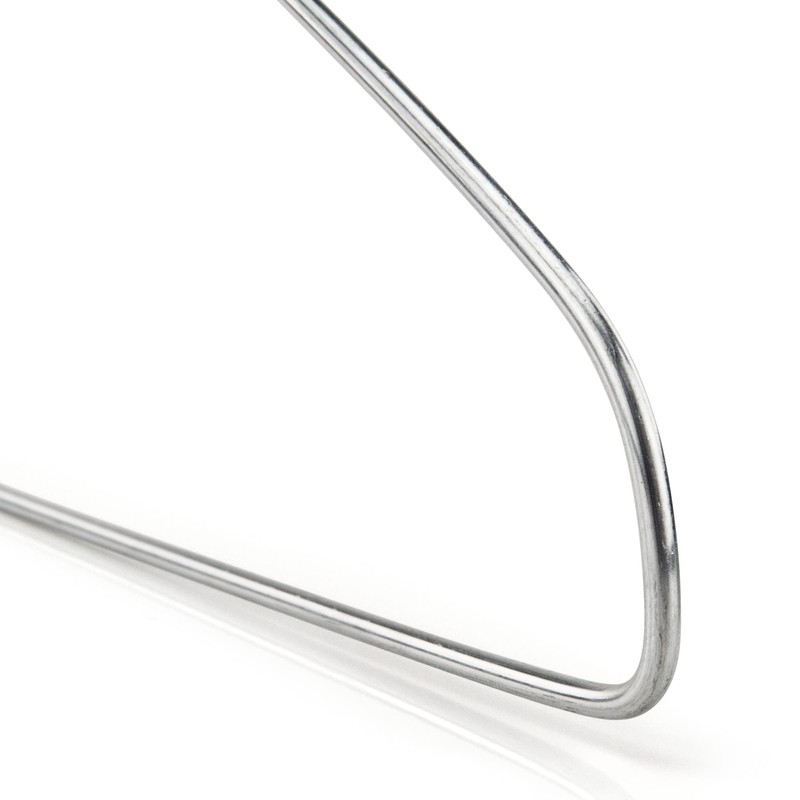 HANGERWORLD Silver Metal Wire Clothes Hangers 16inch 13 Gauge Clothes