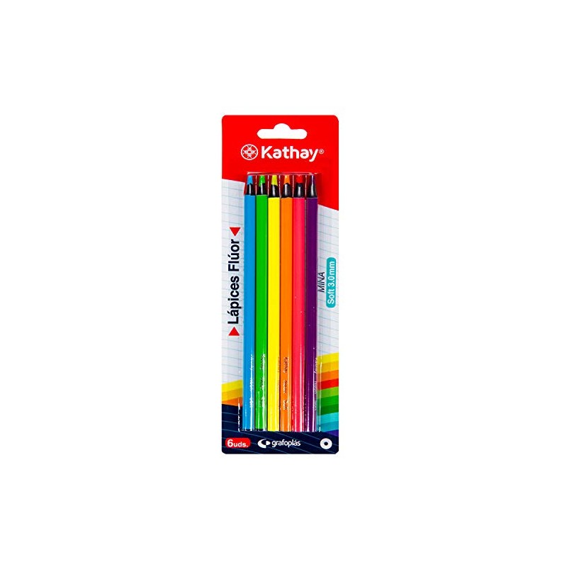 Kathay 86234399 6 Colours Soft Tip Pencil Lead 3mm Perfect