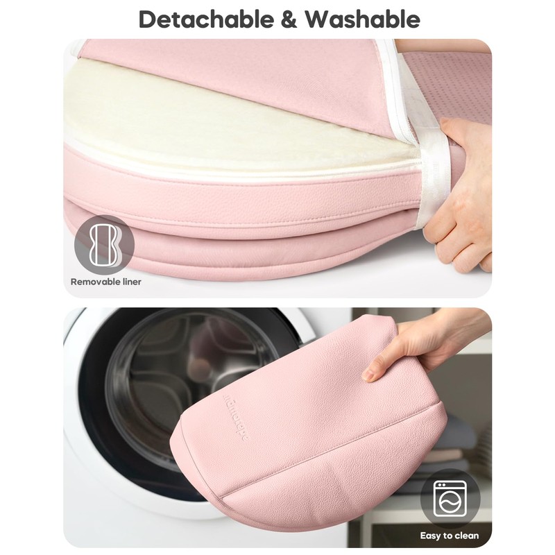 Baby Changing Pad with Waterproof & Wipe-Clean, Non-Slip Foldable PU