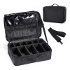 Estuche De Maquillaje De Viaje Profesional Con Divisores L Negro