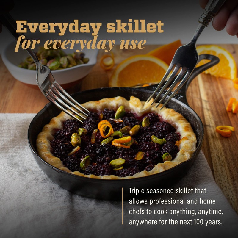 Lodge Cast Iron Blacklock Skillet, Triple Seasoned - 7 in