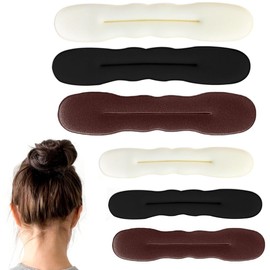 KIRZAX 6er-Pack Blumen-Dutt-Lockenwickler, Lazy Curlers,French Twist-Dutt-Clips, Elegante Damen-Haar-Accessoires, Magic-Dutt-Accessoires für Frauen und Mädchen mit mittellangem und langem Haar