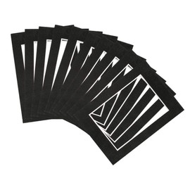 Nicola Spring Black 20pc Picture Photo Mounts Set - To Fit Frame Size 5 x 7 for Image Size 4 x 6 - Black