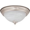 VAXCEL Stevens 2-Pack 13-in W LED Nickel Transitional Flush Mount