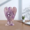 Faux Crystal Angel Figurine Carved Peace Healing Pocket Angel Statue