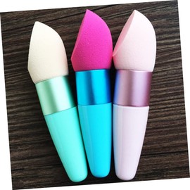 Vaguelly Mushroom Head Makeup Sponge Applicator 1 Piece Soft Handle for Cream and Powder for Women for Daily Makeup Application Random Color