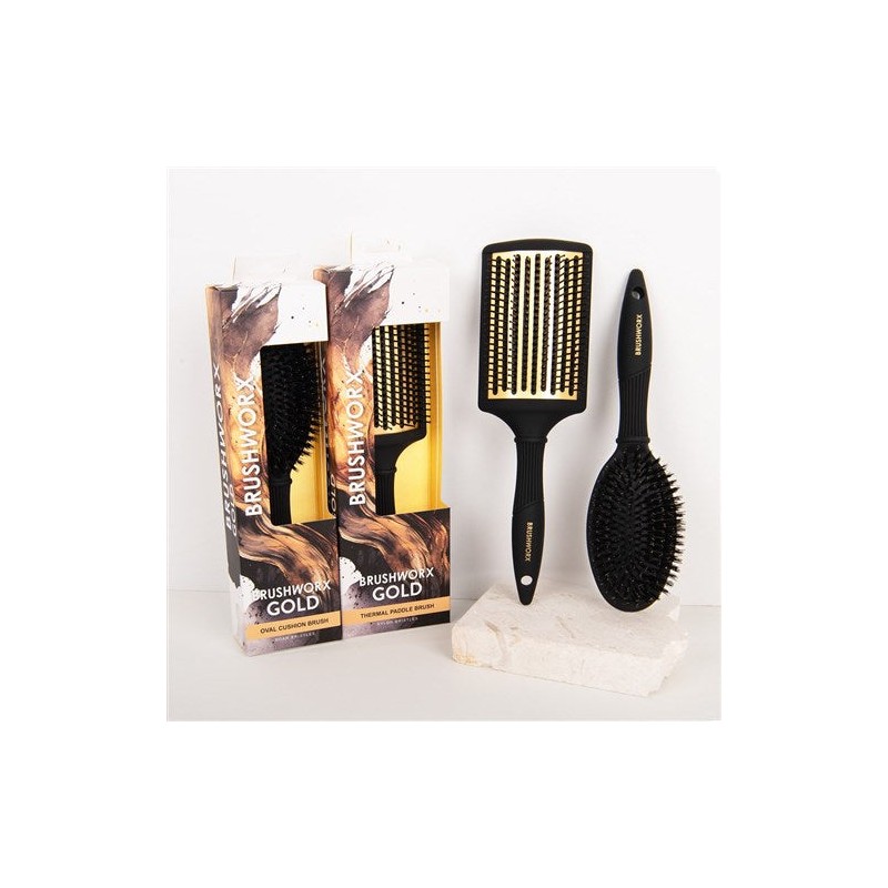 Brushworx Gold Series Paddle Brush Nylon