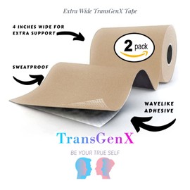 TransGenX 2 Pack 4 Inch Wide FTM Trans Chest Tape - The Best Trans Binding Tape