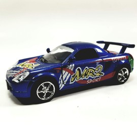 Kinsmart Blue Toyota MR2 SPORT Custom Street Fighter Edition 1/36 Scale Diecast Racing Car