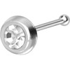 PIERCINGLINE 925 Sterling Silver Nose Piercing | Round Crystal |