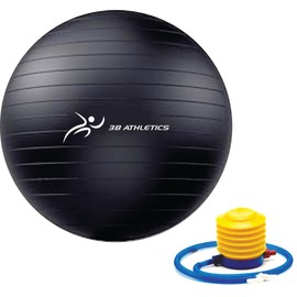 3B ATHLETICS Yoga Ball and Exercise Ball for Pregnancy and Pilates, Home Gym Equipment for Women, at Home Workout Essentials, Maternity Core Trainer, Stability Gear, Pilates Equipment – 75cm