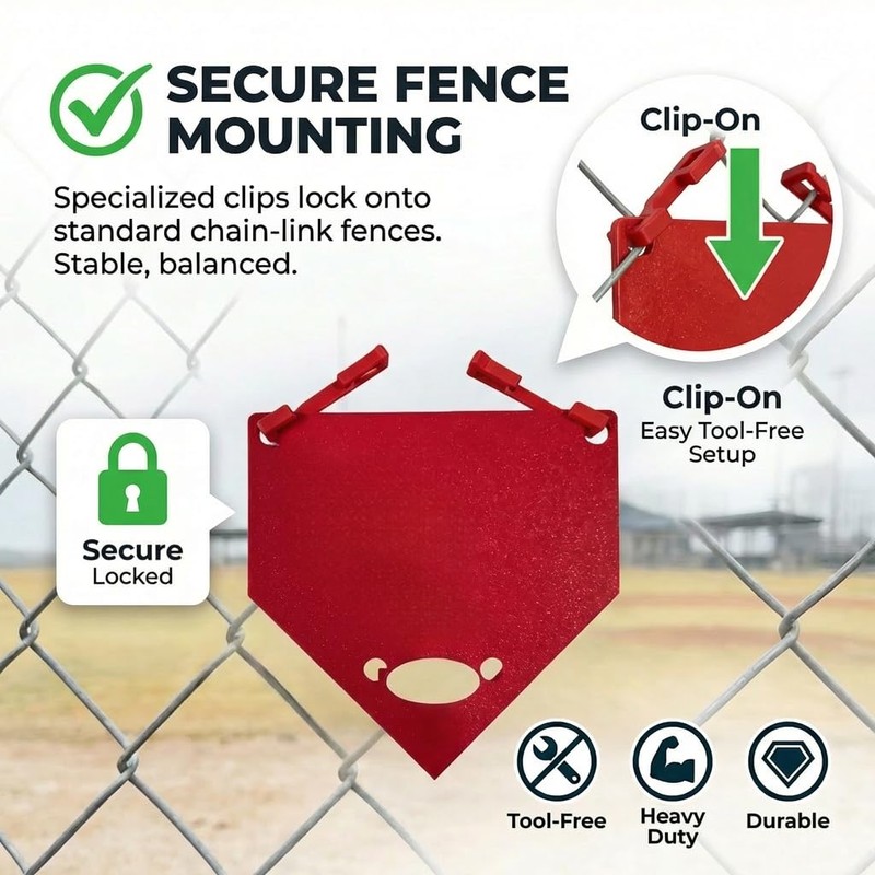 MCNULGUR Baseball Softball Dugout Organizer - Fence-Mounted Hanging Holder for