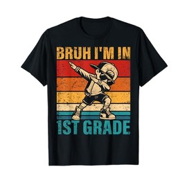 First Grade Dabbing Boy Bruh i'm in 1st Grade Student T-Shirt
