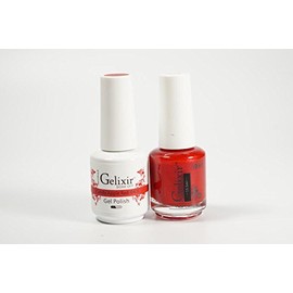 Gelixir Duo Matching Gel and Nail Polish, Made in USA. (043-Candy Apple Red)