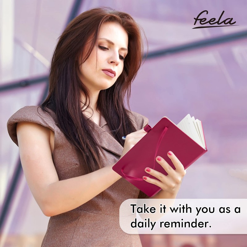 feela Hardcover Notebook For Work, Classic Ruled Lined Journal Set