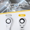 Pilida 10mm Ratchet Wrench Flex Head: Box End Wrench 12Pt|